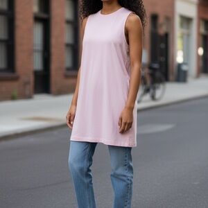 Lululemon Tank Top Pink All Yours Organic Cotton Tank Top Size Large MEW 1493